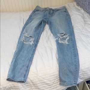 Ae high waist mom jean size 4 long